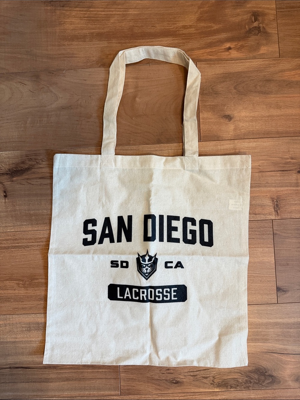 San Diego SEALS lacrosse Canvas Tote Bag - Natural with Black Print